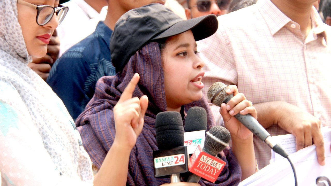 Ayesha Siddika at protest